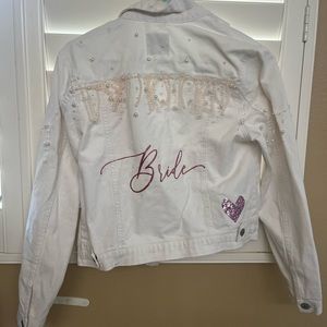 Bachelorette, Bride white Jean jacket